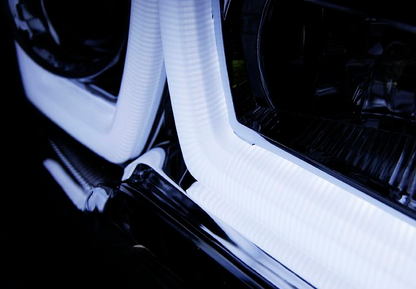 💕 Fari Anteriori Adatto per Dodge Charger LX II 11-15 U-Type LED Cromati 💕