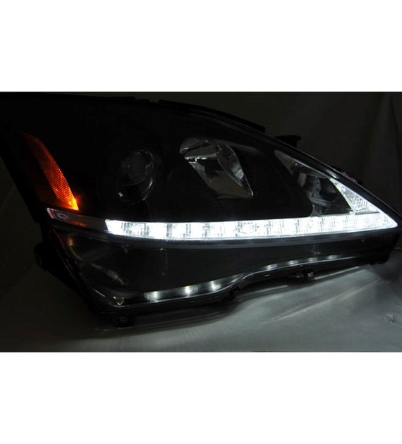 💕 Fari Anteriori Adatto per Lexus IS II 06-13 LED DRL Neri 💕