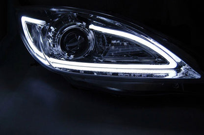 😎FARO ANTERIORE TUBO CHIARO CROMATO ADATTO PER MAZDA 3 03-09😎