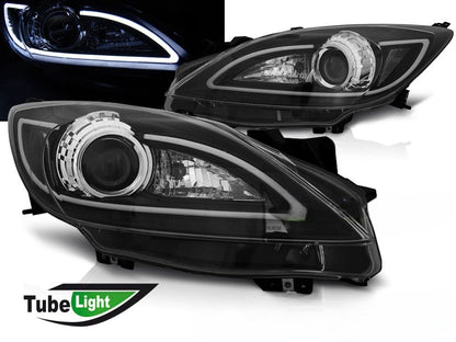 😎FARO ANTERIORE TUBO LUCE NERO ADATTO PER MAZDA 3 03-09😎