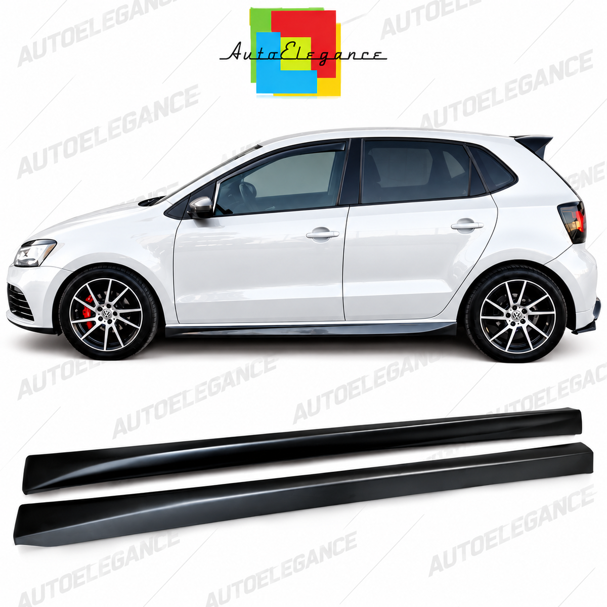ART.0499 MINIGONNE ADATTO PER VW POLO 6R 09-17 GREZZE (178CM)