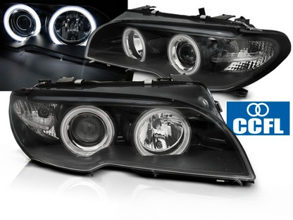 💕ART.7206 FARI "ANGEL EYES" CCFL NERI adatto per BMW E46 Coupe 2003-2006 💕