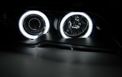 💕ART.7206 FARI "ANGEL EYES" CCFL NERI adatto per BMW E46 Coupe 2003-2006 💕