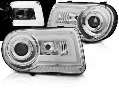 ART.5565 FARI  ANTERIORI CROMATO CHRYSLER 300C 05-10