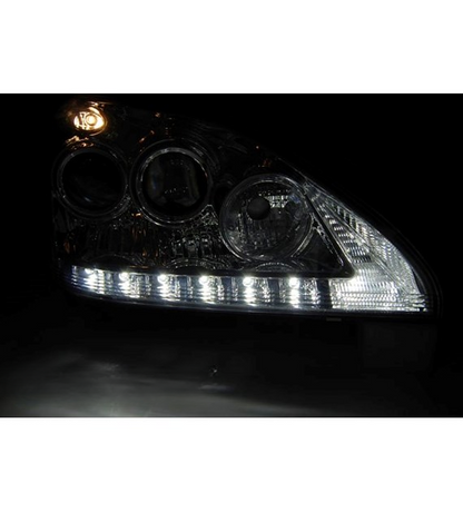 💕 Fari Anteriori Adatto per Lexus RX 330 350 03-08 LED Tube Cromati 💕
