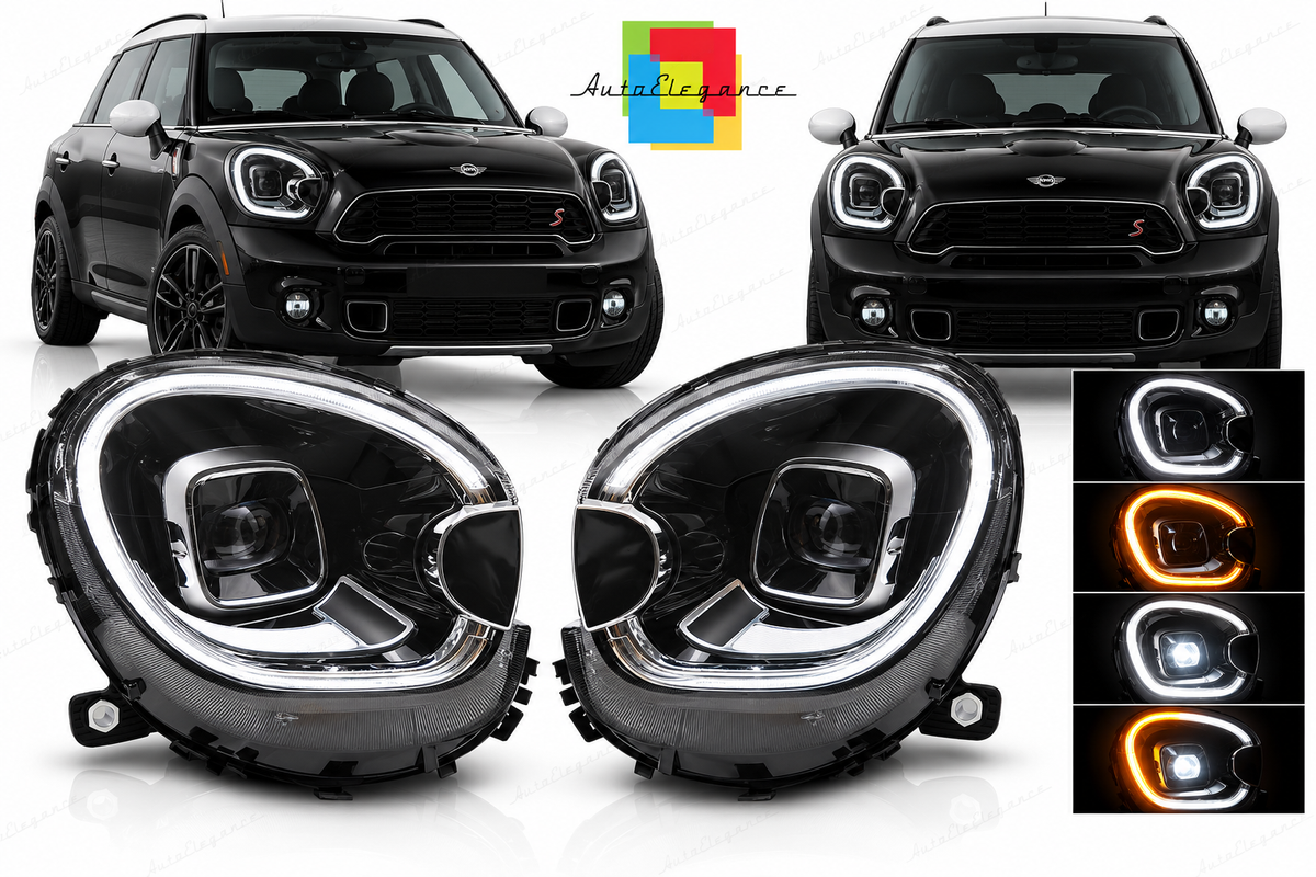 FARI FULL LED DRL LUCE NERA ADATTO PER MINI COOPER R60 R61 10-16
