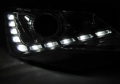 💕 Fari Anteriori Adatti per Seat Ibiza 6J 12-15 True DRL LED Cromati 💕