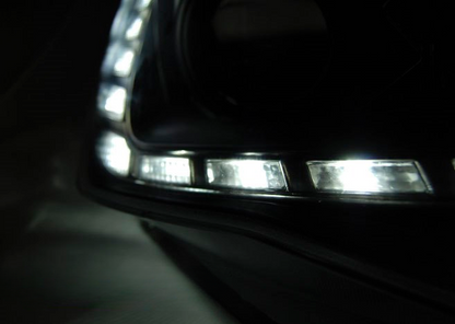 💕 Fari Anteriori Adatti per Seat Ibiza 6J 12-15 True DRL LED Neri 💕