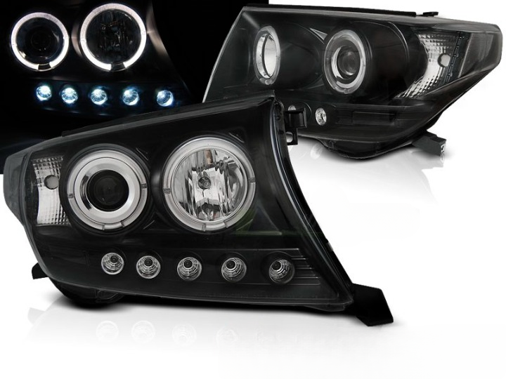 💫ART.6386 FARI OCCHI D'ANGELO NERI per TOYOTA LAND CRUISER FJ200 07-12 💫