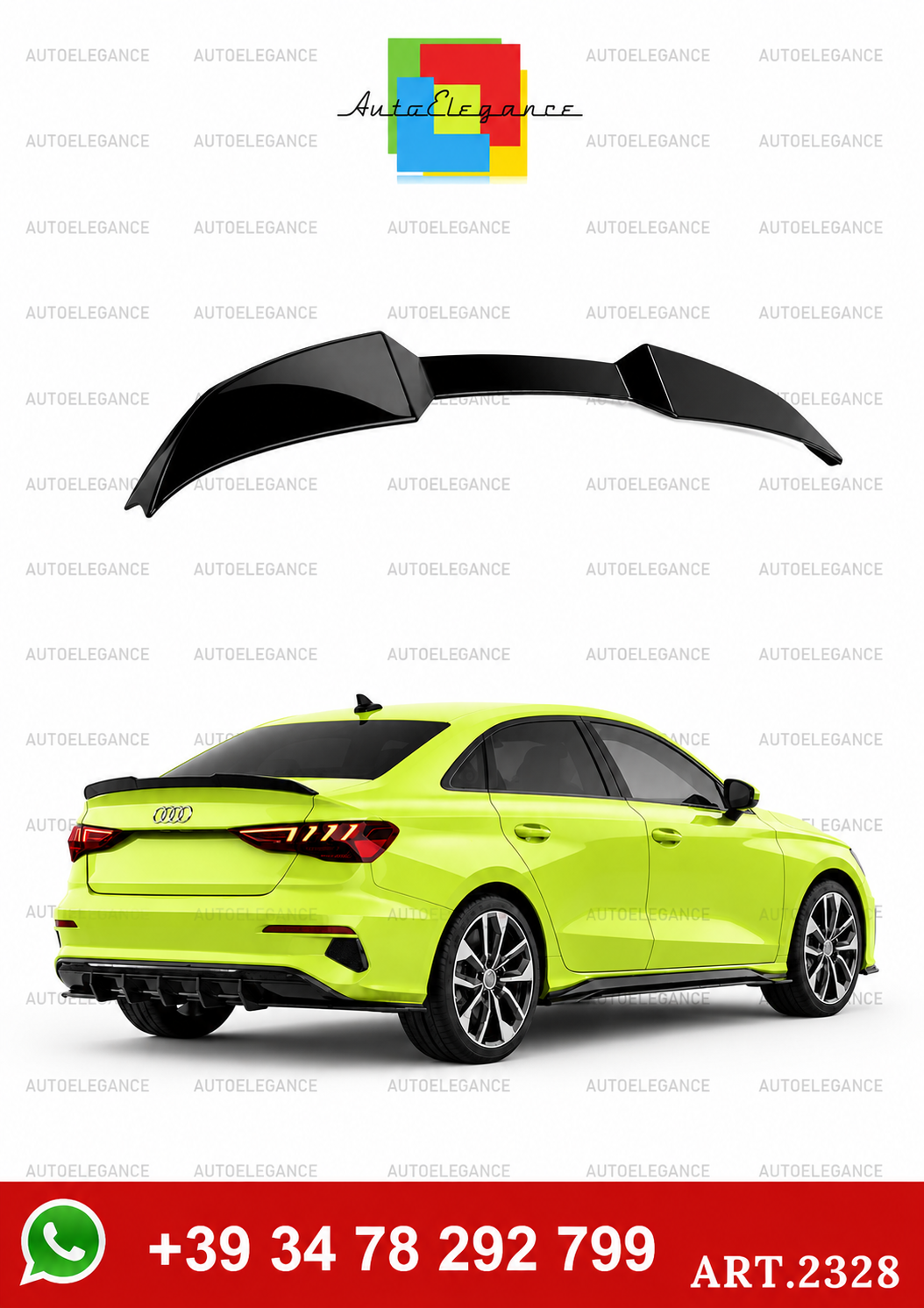 2328⭐Spoiler posteriore adatto per Audi A3/A3 S-Line/S3/RS3 8Y Sedan 20–24⭐