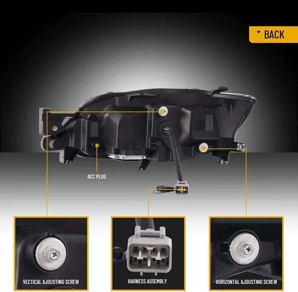 LED Headlights for Subaru WRX STI 2008-2014 with Animation and LED DRL 