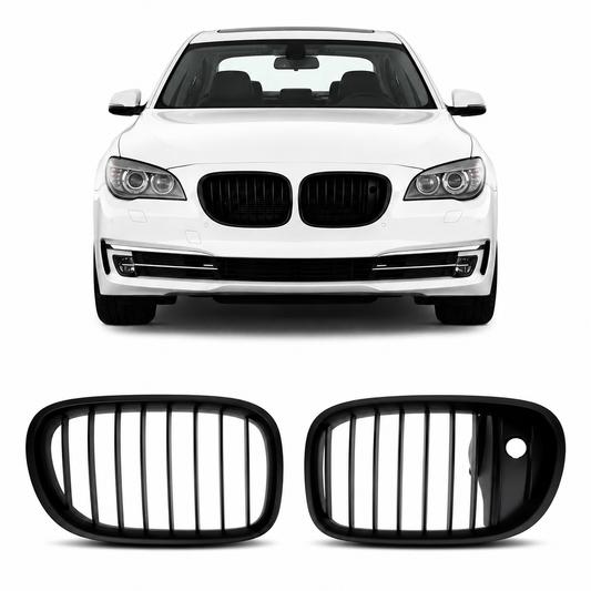 👉Griglia Anteriore Nero Opaco con Foro Camera per BMW Serie 7 2008-2015👈