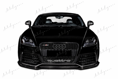 🔥ART.0931 GRIGLIA PER AUDI TT 8J 2006-2014 LOOK RSTT QUATTRO NERO LUCIDO🔥