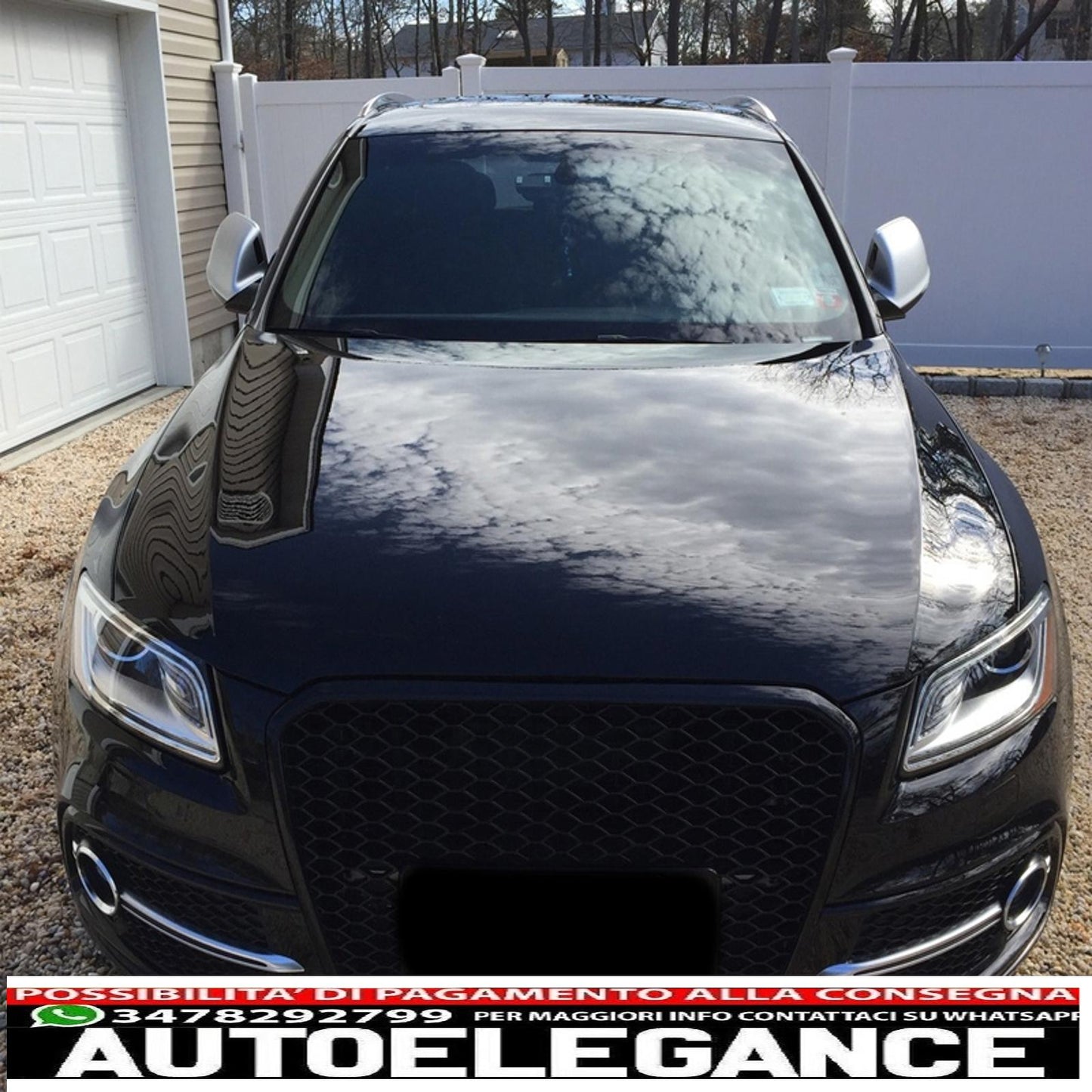 griglia anteriore adatta per audi q5 8r restyling (2012-2015) pianoforte nero