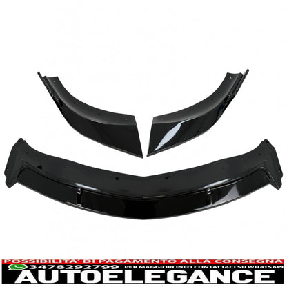 Front Bumper Spoiler Lip Extension Fit For Mercedes CLA C117 X117 Sport Line (2016-2018) Piano Black 