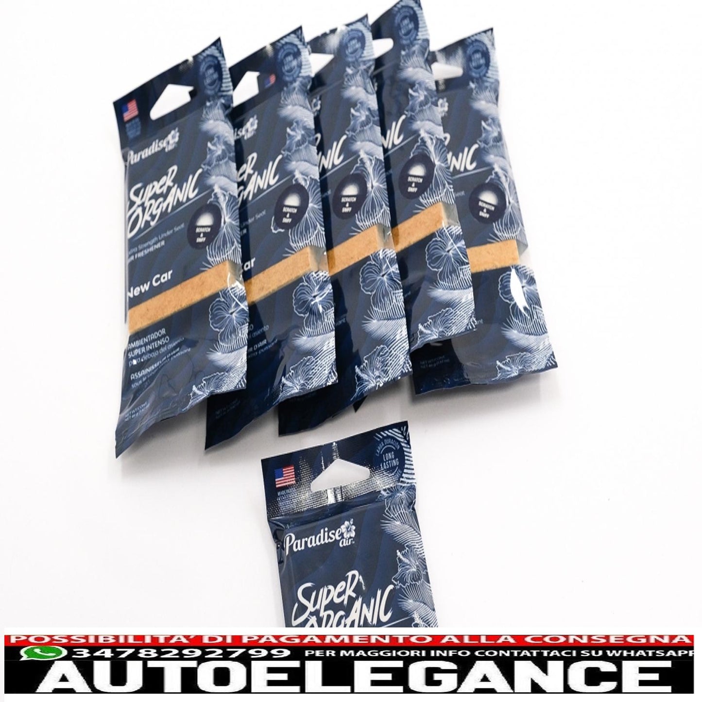 paradiso dell'aria fresca super organico extra forte deodorante sotto il sedile per auto nuove