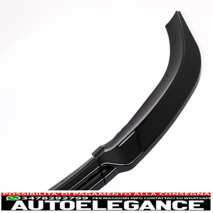 Additional front bumper spoiler suitable for vw id3 (2019-2022) piano black 