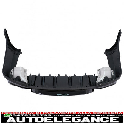 diffusore posteriore con terminali di scarico color argento, adatto per mercedes glc suv x253 facelift (2020-up) design glc63