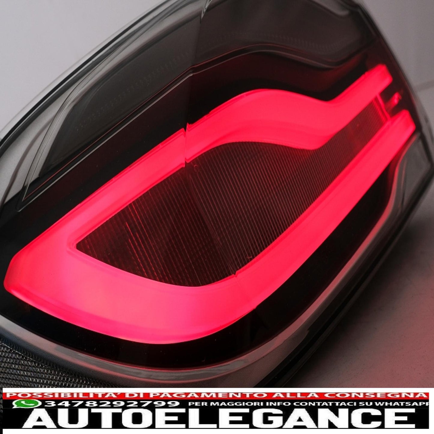 Rear lights with full led bar suitable for bmw 4 series f32 f33 f36 (2013-2016) smoked with static indicator