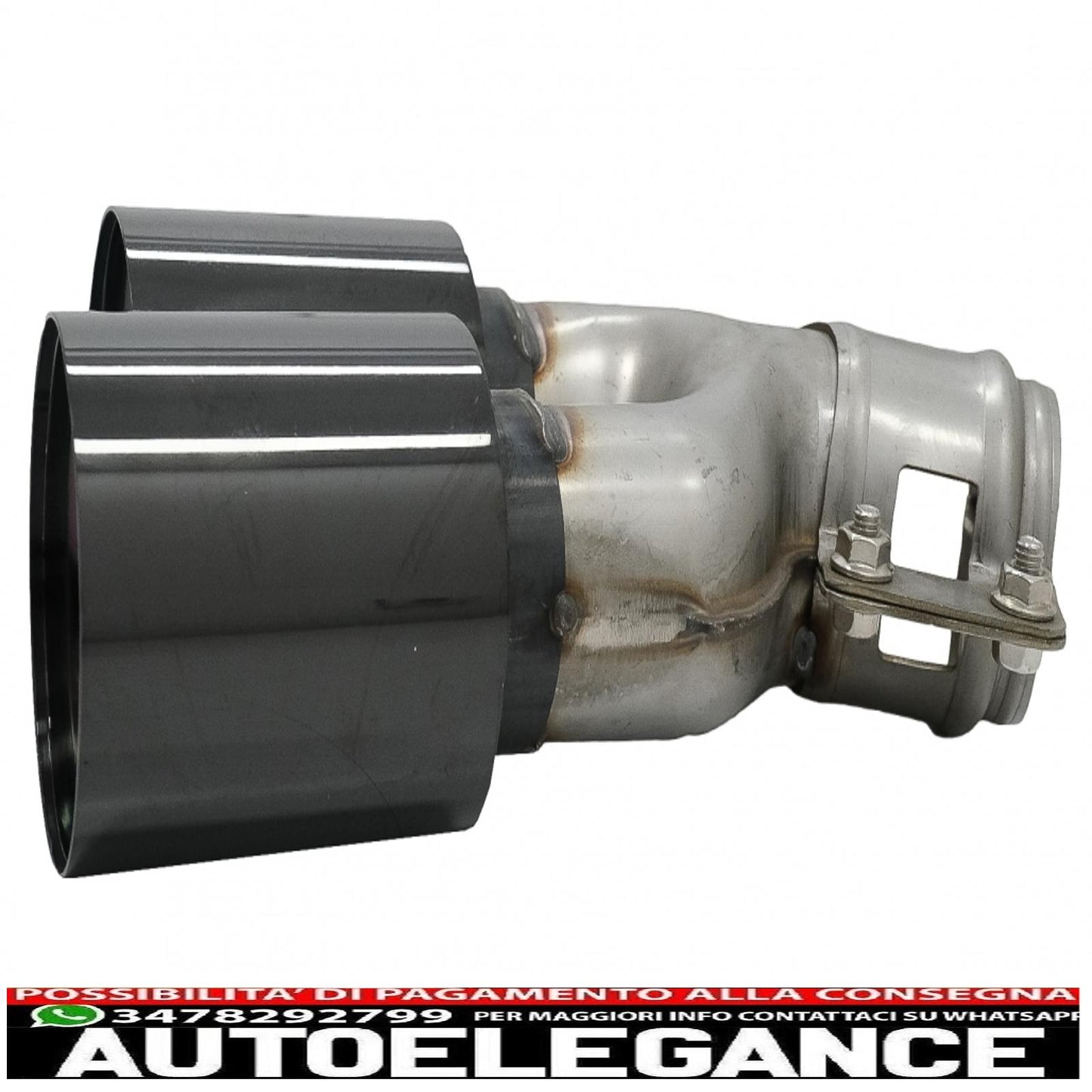 Punte marmitta di scarico adatte per bmw serie 5 g30 g31 g38 (2016-2020) serie 6 g32 (2016-2020) 540i design nero