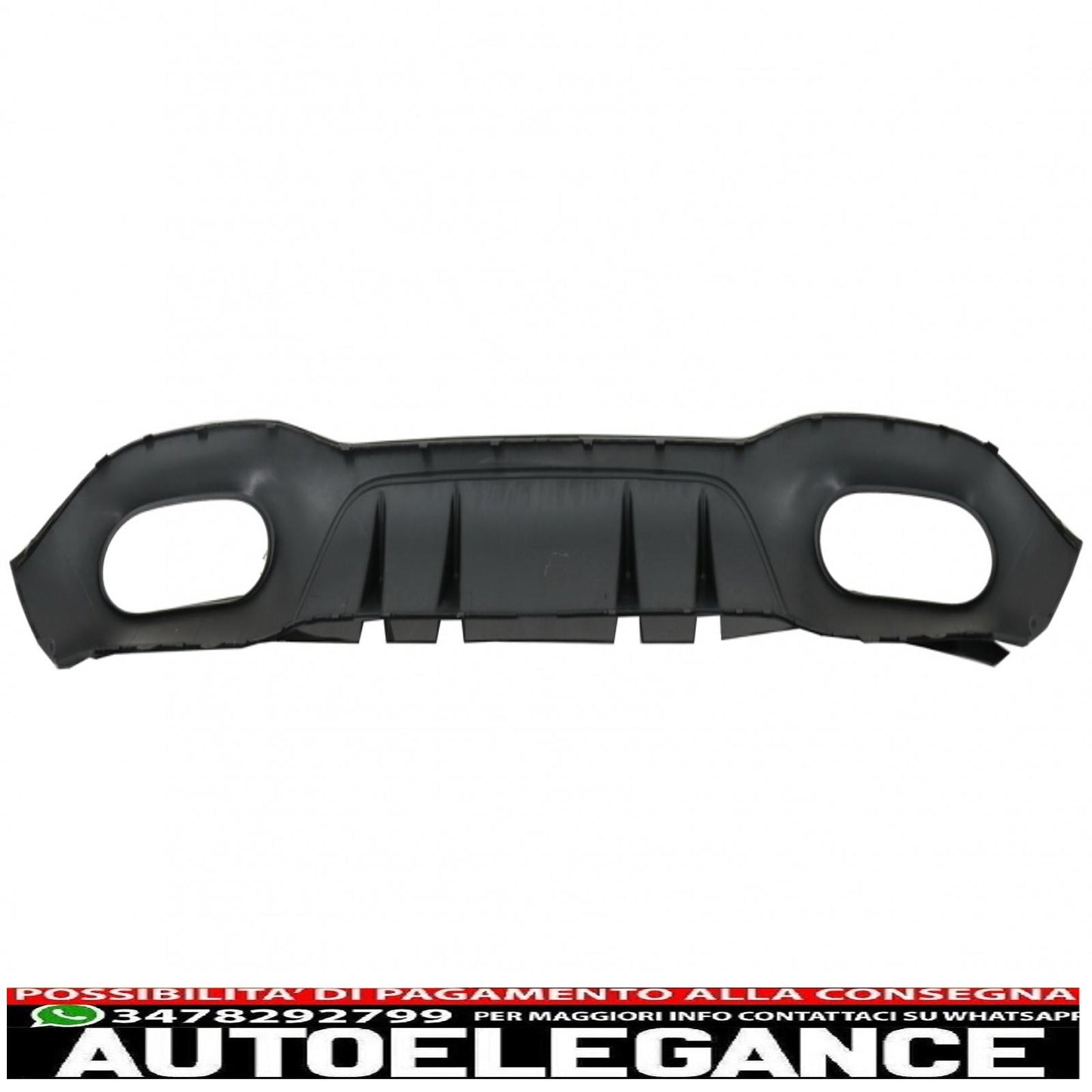 Rear bumper valance diffuser suitable for mercedes a class v177 sedan (2018-up) black exhaust