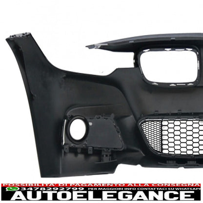 paraurti anteriore adatto per bmw serie 3 f30 f31 (2011-2019) design m-technik senza fendinebbia