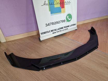 SPLITTER ANTERIORE ADATTO PER FIAT PUNTO 188 LOOK NERO LUCIDO DESIGN SPORTIVO