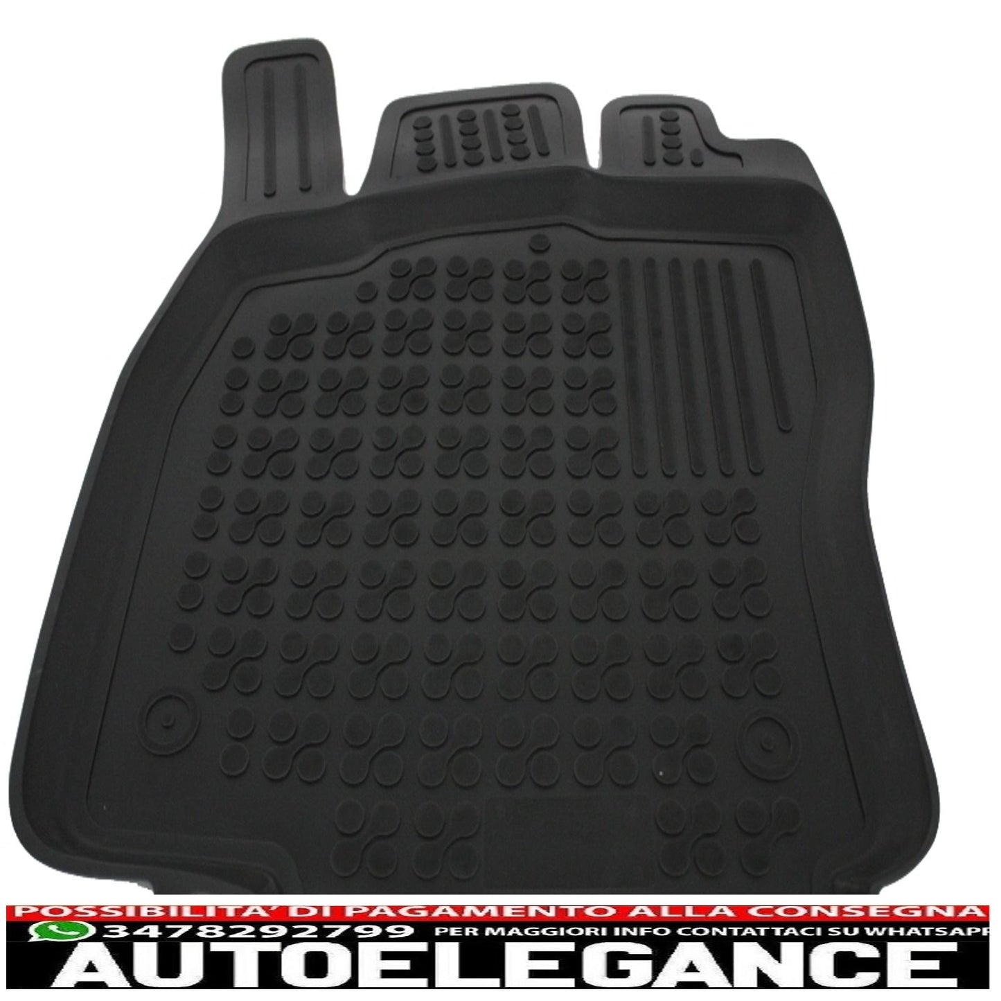 Black rubber mat suitable for VW Passat B8 (2014-up)