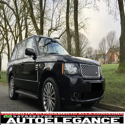 Griglia inferiore paraurti anteriore adatta per Land Range Rover Vogue III L322 (2010-2012) design autobiografia edizione nera