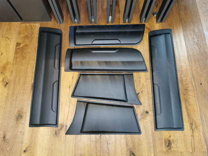 DOOR BUMPERS SUITABLE FOR TOYOTA HILUX 8 2015-2019 MATT BLACK LOOK 