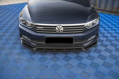 SPLITTER FOR VW PASSAT B8 2014+ UNDER FRONT BUMPER ABS LIP GLOSSY BLACK