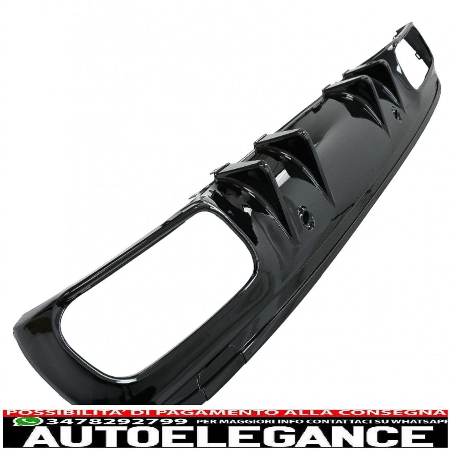 Diffusore del paraurti posteriore con terminali di scarico adatti per mercedes classe c w205 s205 sport line (2014-2020) design c43