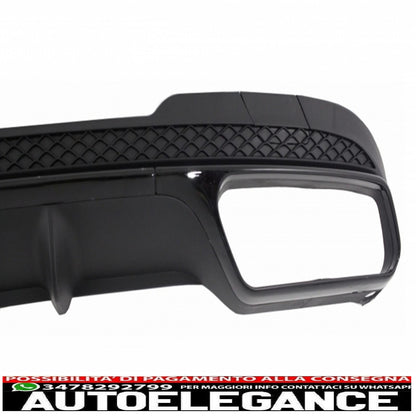 diffusore posteriore con terminali di scarico nero adatto per mercedes classe e w212 s212 amg sport line facelift (2013-2016) design e63