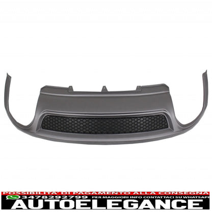 Diffusore d'aria con mantovana per paraurti posteriore adatto per audi a4 b8 pre restyling limousine avant (2008-2011) con terminali di scarico in fibra di carbonio solo design s-line paraurti standard