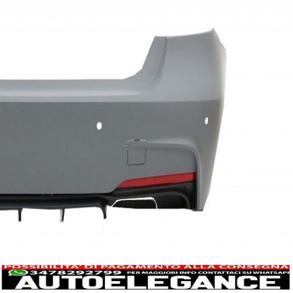 kit carrozzeria completo adatto per bmw serie 3 f30 (2011-2019) design m-performance con parafanghi anteriori e cofano cofano e terminali marmitta carbonio opaco