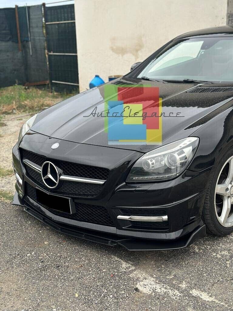 SPLITTER ANTERIORE ADATTO PER MERCEDES-BENZ SLK R172 LOOK NERO LUCIDO