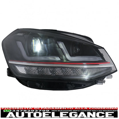 osram full led ledriving headlights suitable for vw golf 7.5 facelift (2017-2020) gti look upgrade for halogens with dynamic sequential cornering lights