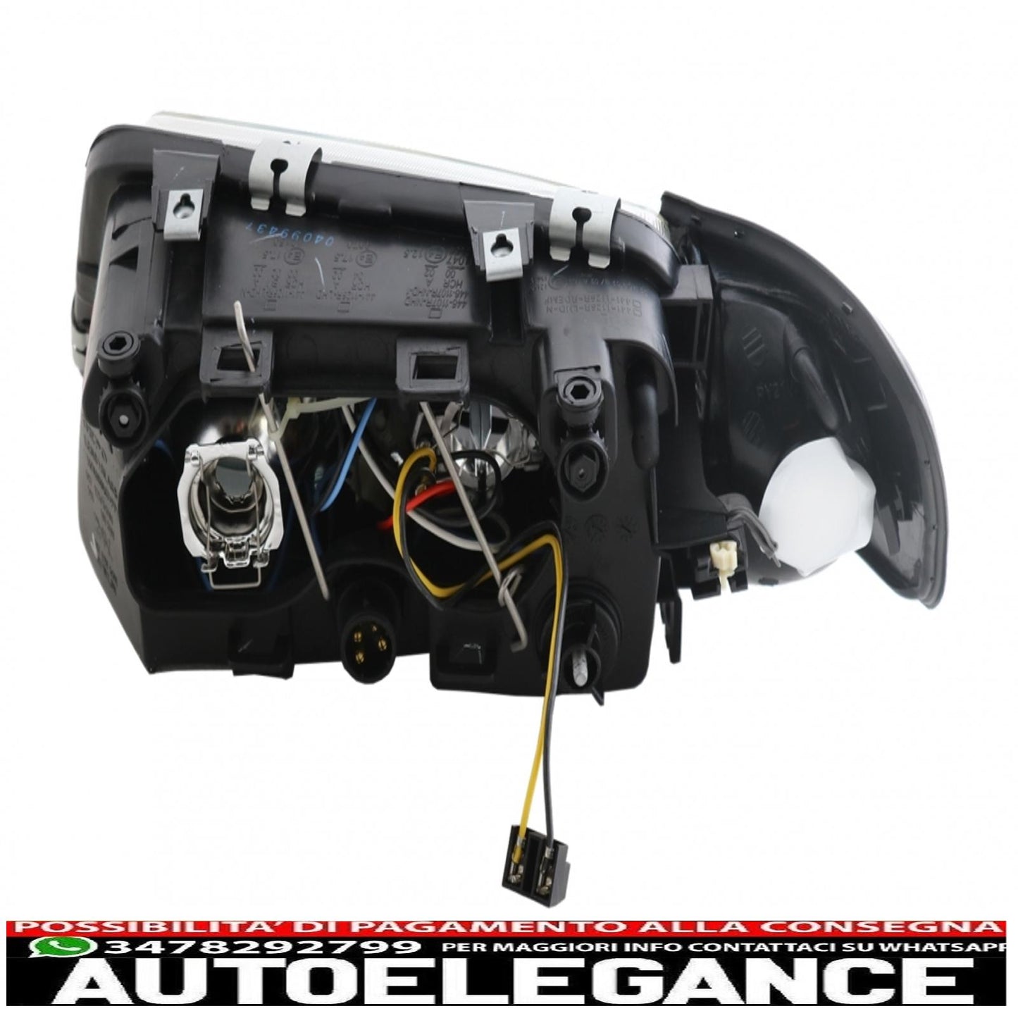 headlights suitable for audi a3 8l (08.1996-08.2000) angel eye black 