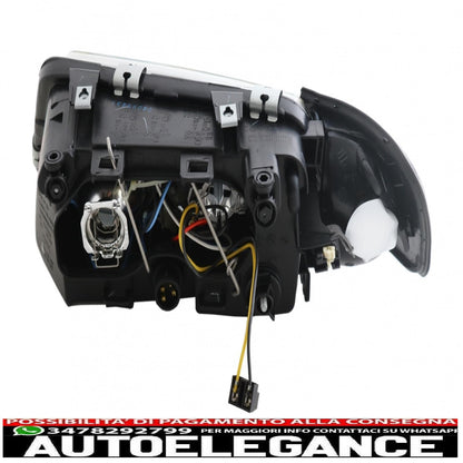 headlights suitable for audi a3 8l (08.1996-08.2000) angel eye black 