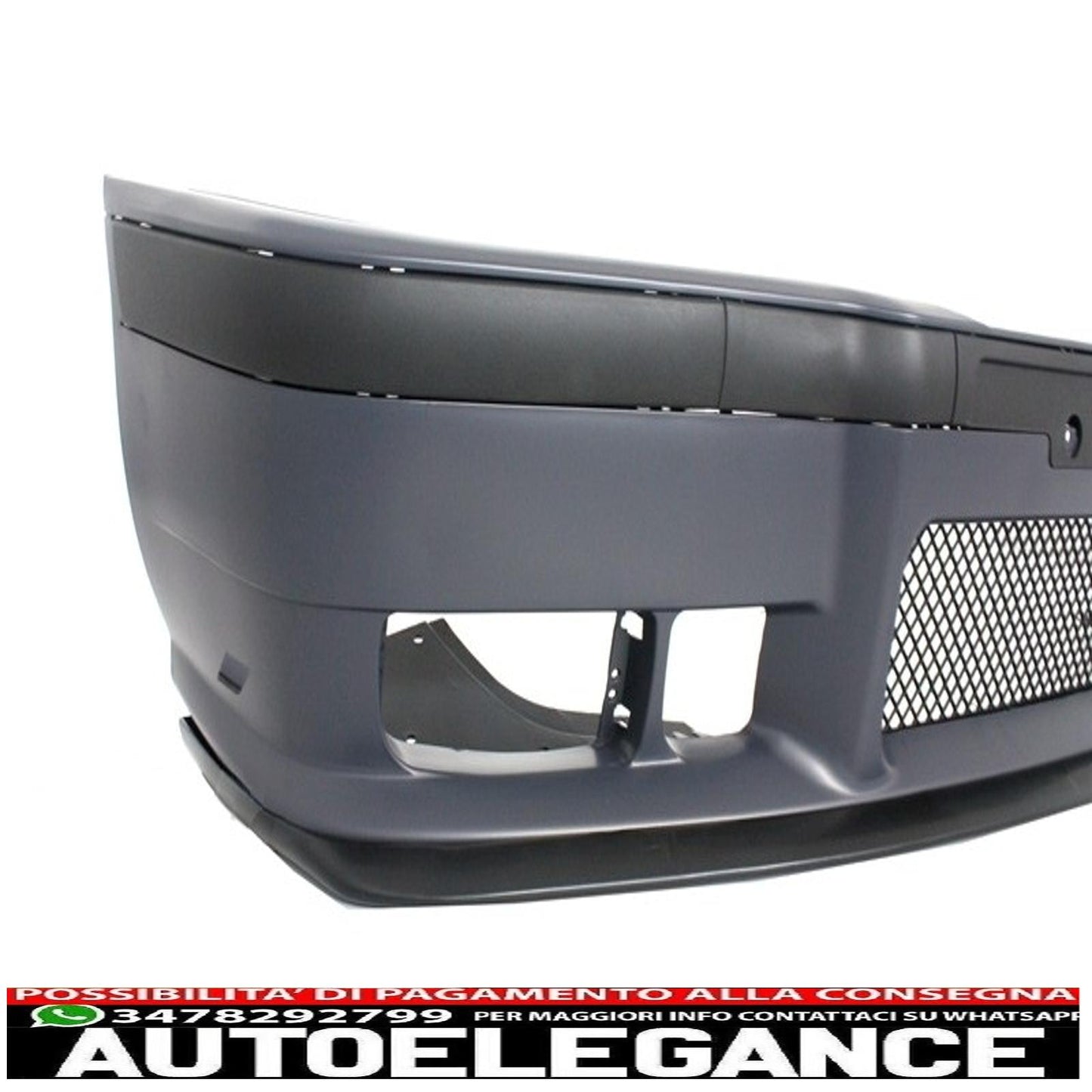 front bumper suitable for bmw 3 series e36 (1992-1998) with spoiler splitter fins m3 design
