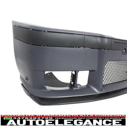 front bumper suitable for bmw 3 series e36 (1992-1998) with spoiler splitter fins m3 design