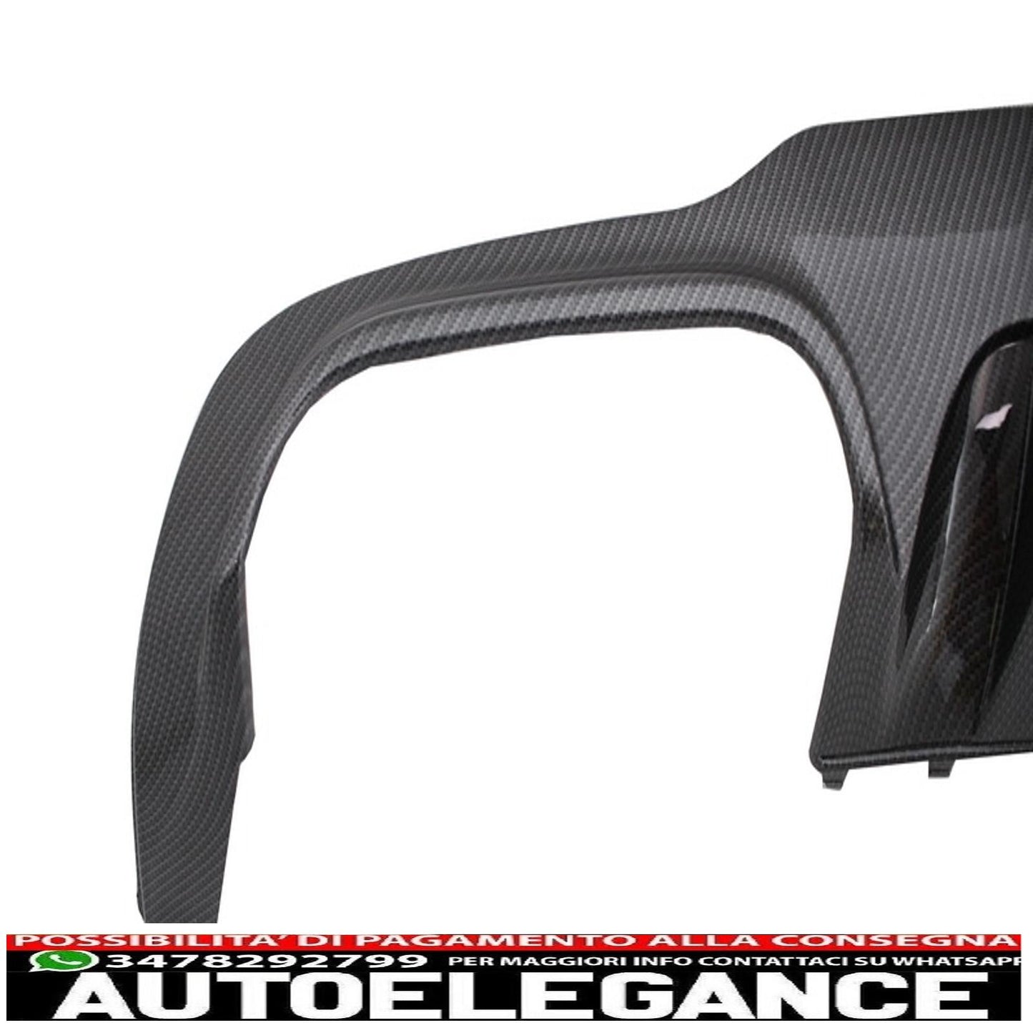 Diffusore d'aria per mantovana paraurti posteriore adatto per mercedes classe c w204 c204 amg sport line (2012-2014) design in carbonio