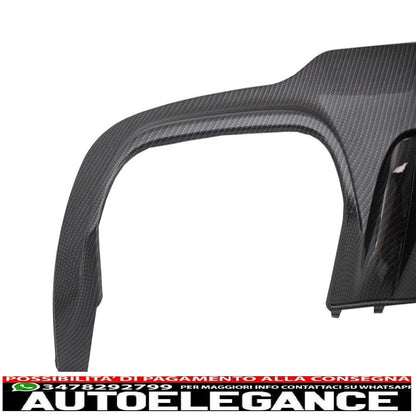Diffusore d'aria per mantovana paraurti posteriore adatto per mercedes classe c w204 c204 amg sport line (2012-2014) design in carbonio