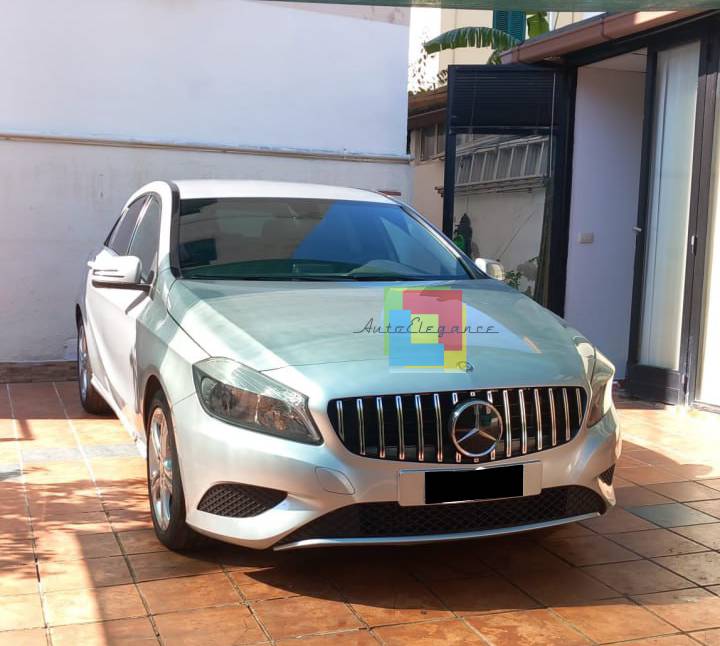 0723🔥GRIGLIA ADATTA PER MERCEDES-BENZ CLASSE A W176 12-15 CROMATA LOOK SPORT🔥