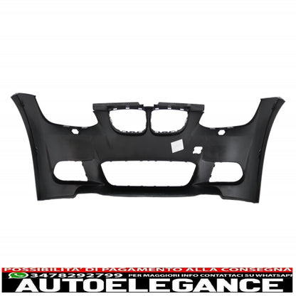 front bumper suitable for bmw 3 series e92 e93 (2006-2009) with bumper splitter spoiler non-lci coupe cabrio m-technik look