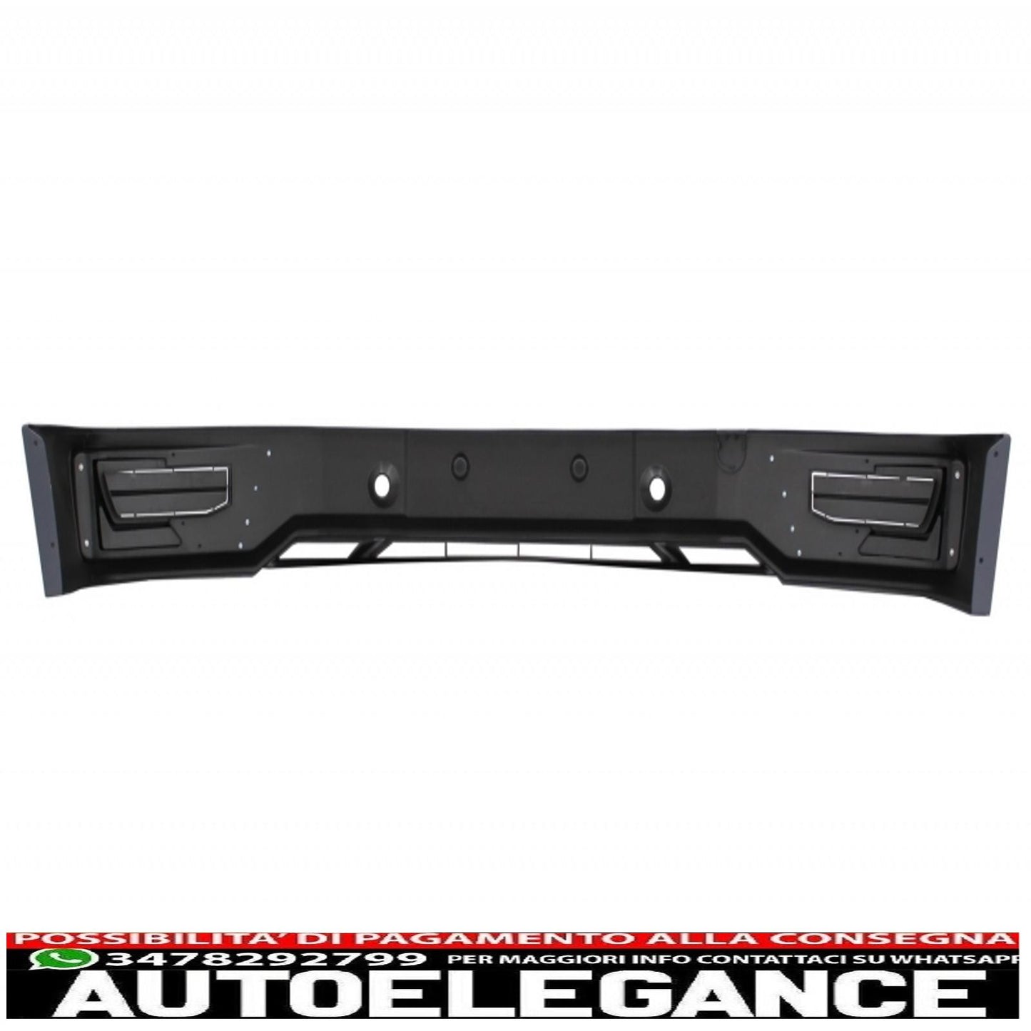 Additional front bumper spoiler with LED daytime running lights suitable for VW Transporter T6 (2015-up) Sportline design