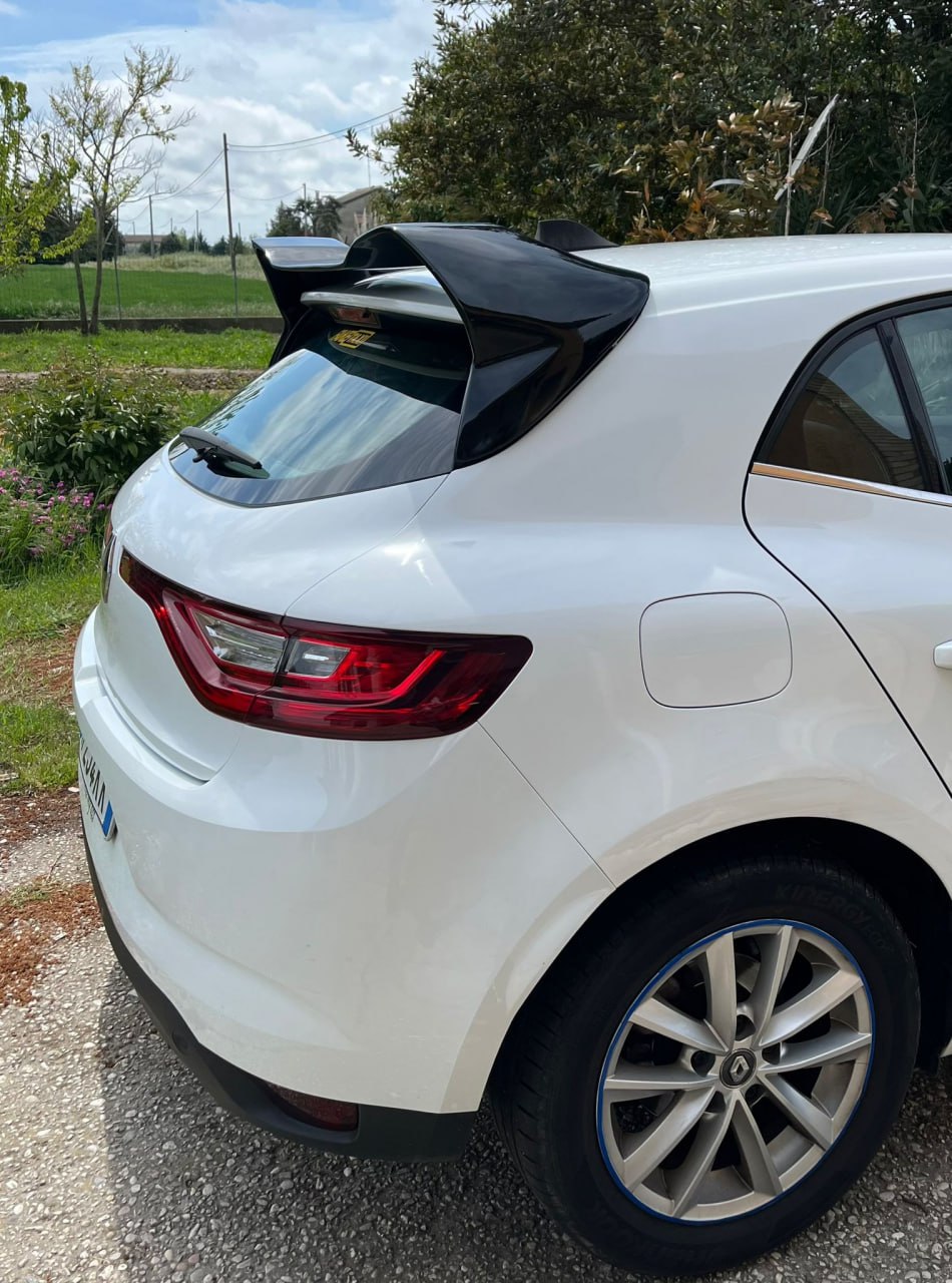 💎SPOILER TETTO ADATTO PER RENAULT MEGANE 4 IV STANDARD LOOK RS NERO LUCIDO💎