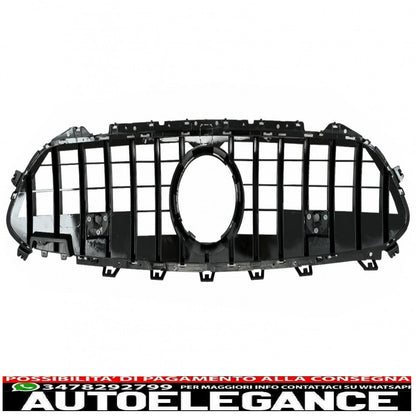 central grille suitable for mercedes cls class c257 (2018-up) gtr design black chrome