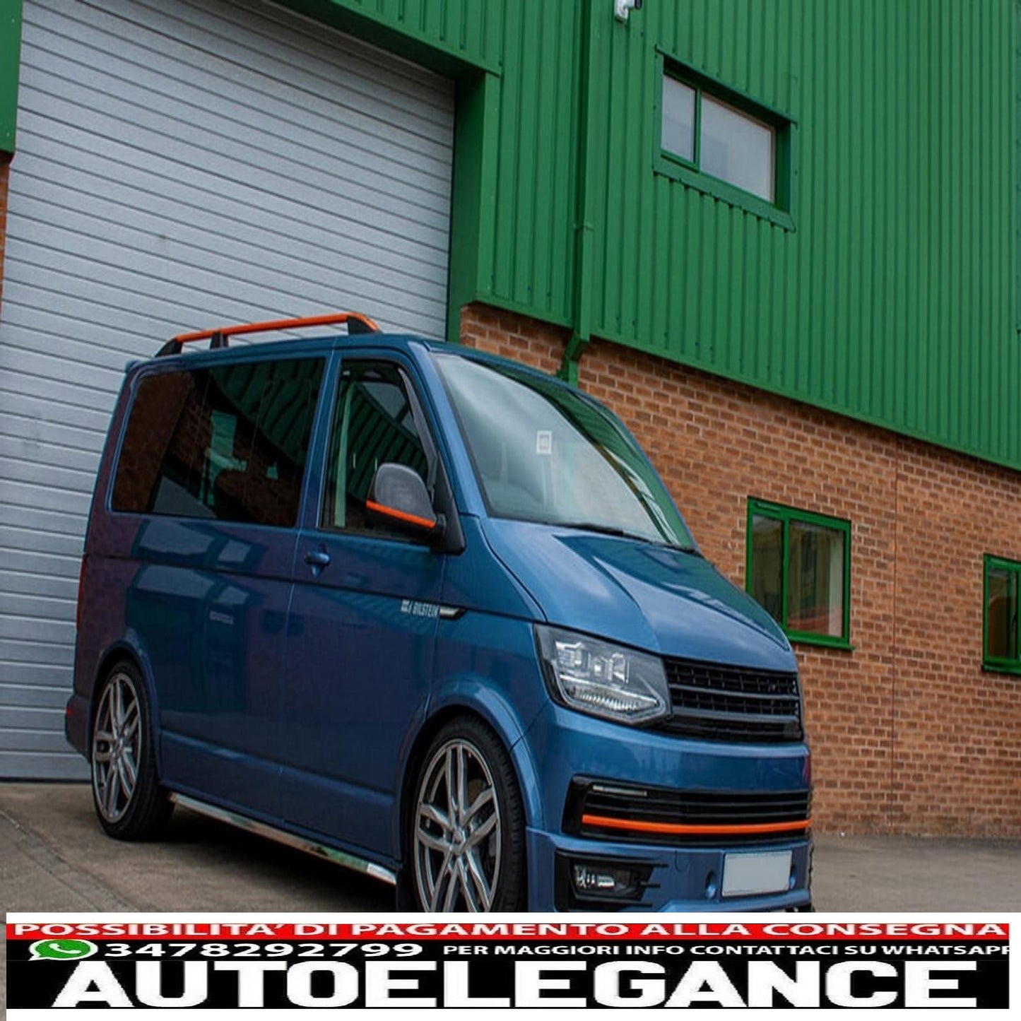 Griglia anteriore senza badge adatta per VW T6 Bus Transporter (2015-2019) nero opaco