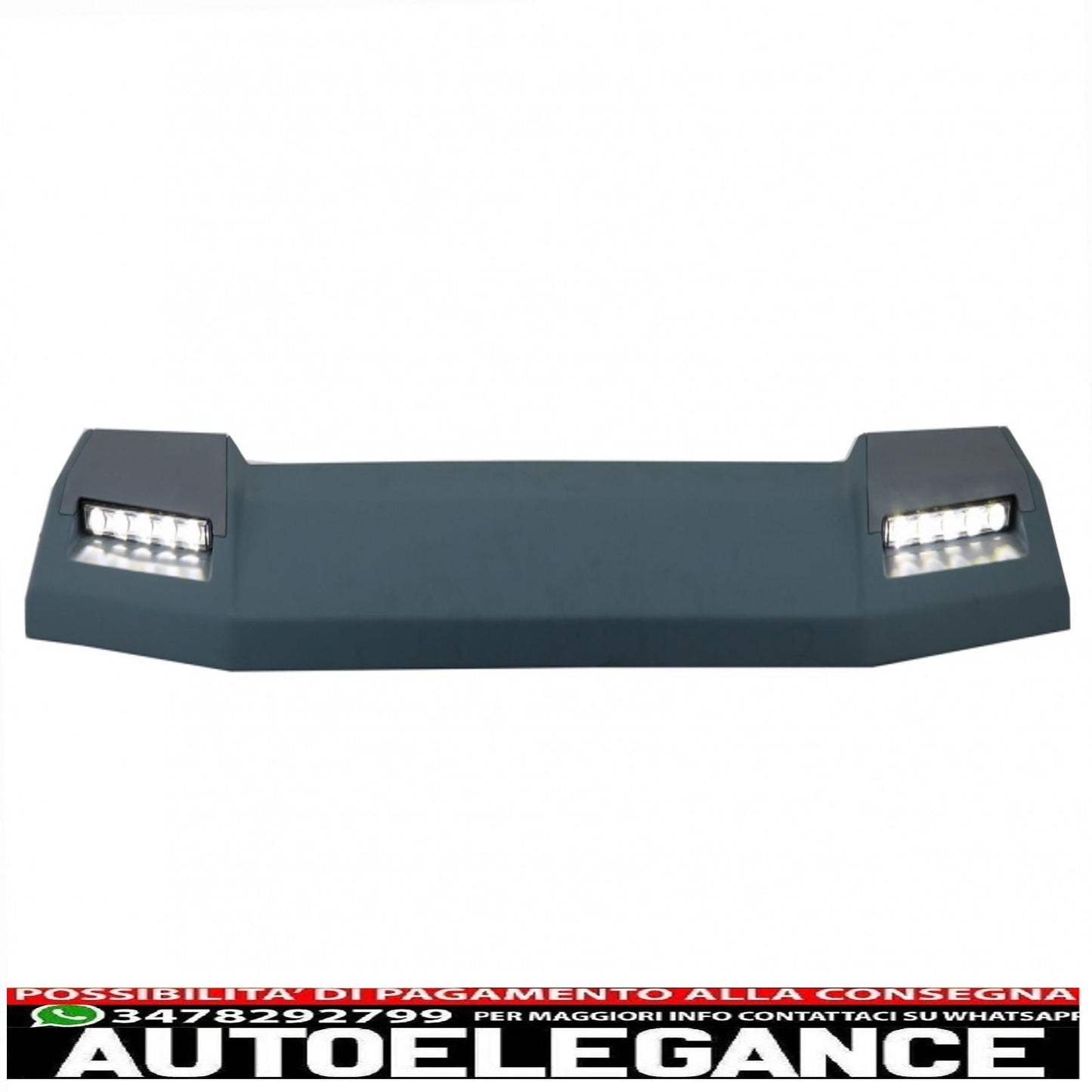 front roof spoiler suitable for mercedes g-class w463 (1989-2017) with dynamic led turn signals design 6x6